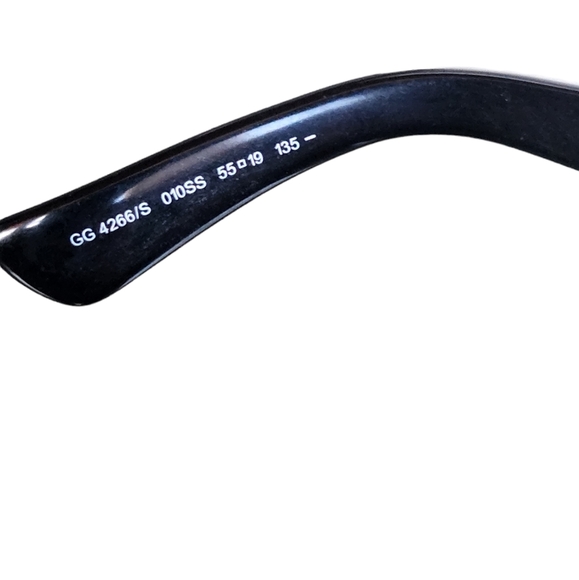 GUCCI Silver Black Guccissima Monogram Mirrored Sunglasses - Picture 4 of 6